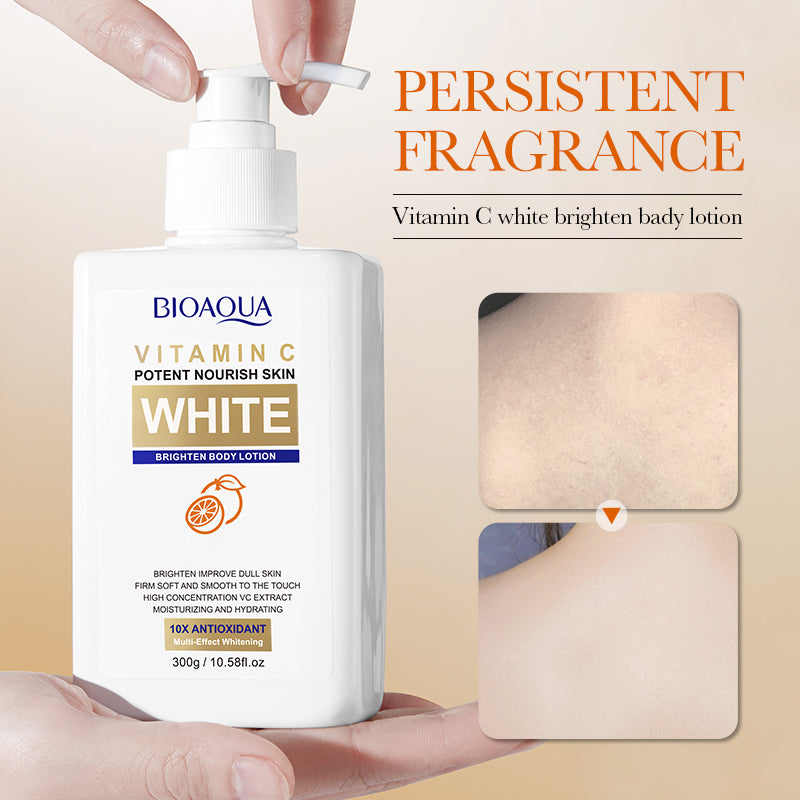 BIOAOUA Vitamin C Whitening Body Lotion Permanent Whitening Moisturizing Remove Melanin 300g