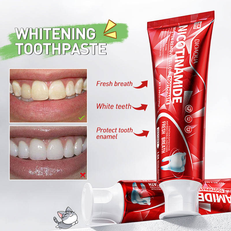 BIOAOUA Toothpaste  Baking soda  Nicotinamide  Whitening And Yellowing Removal Fresh oral cavity