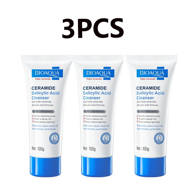 BIOAOUA Salicylic Acid Cleanser Oil Control Acne Treatment Cleanser  Pore Cleansing 100g