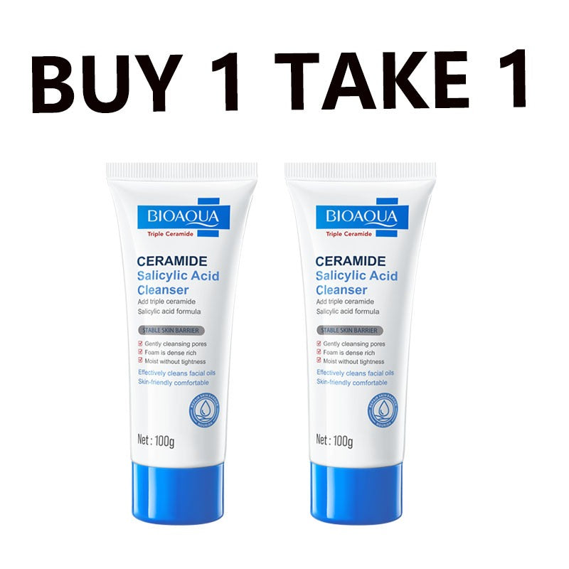 BIOAOUA Salicylic Acid Cleanser Oil Control Acne Treatment Cleanser  Pore Cleansing 100g