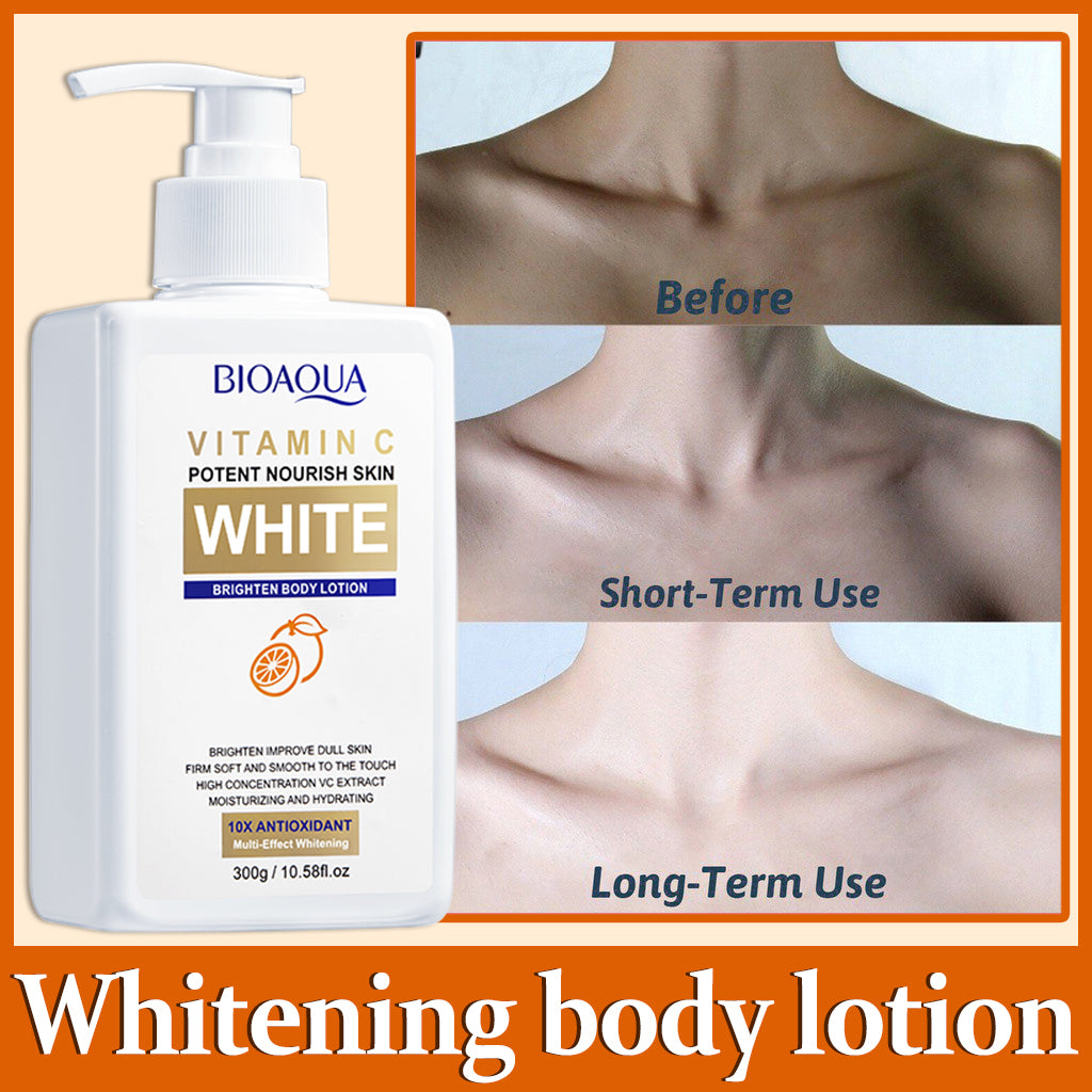 BIOAOUA Vitamin C Whitening Body Lotion Permanent Whitening Moisturizing Remove Melanin 300g