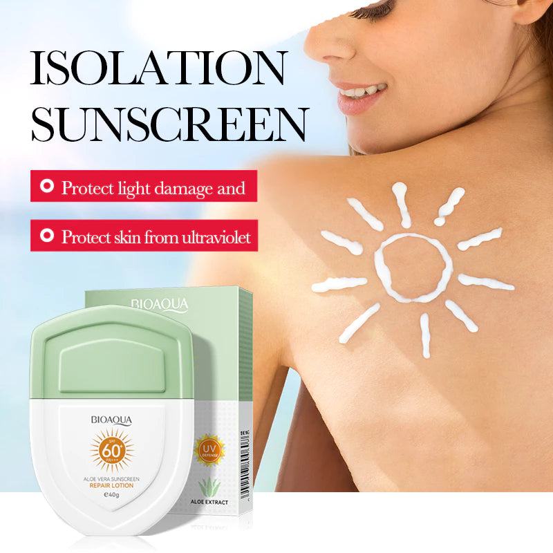 BIOAOUA Aloe Vera Premium Whitening Sunscreen Repair Cream SPF 60+ PA+++