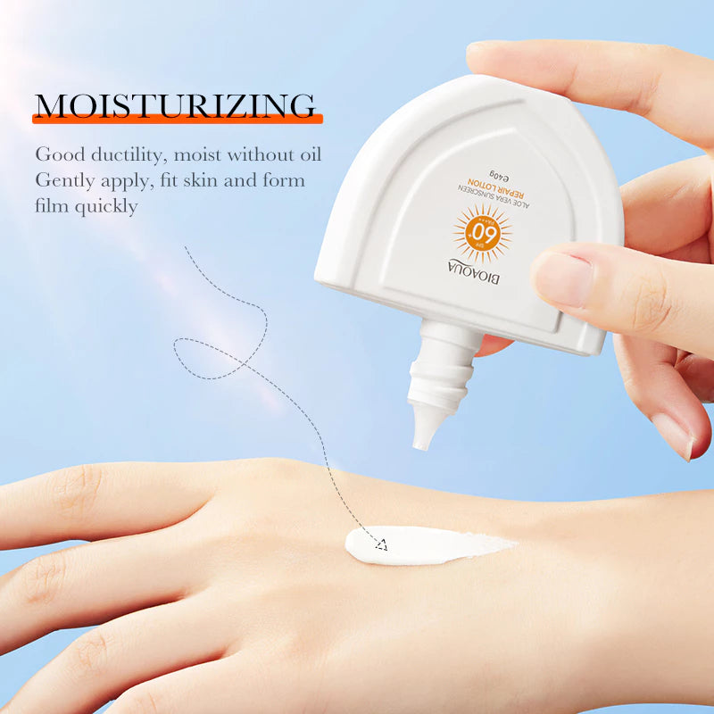 BIOAOUA Aloe Vera Premium Whitening Sunscreen Repair Cream SPF 60+ PA+++