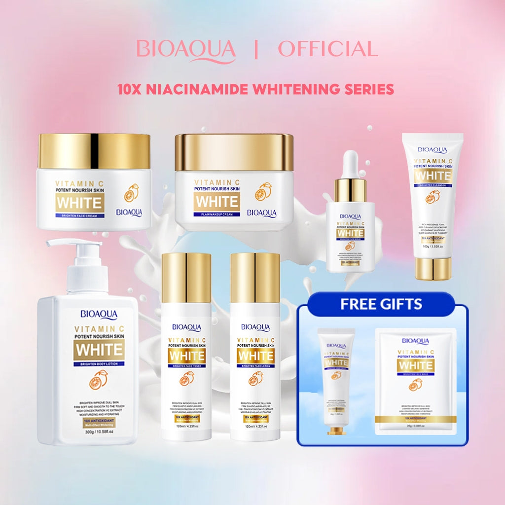 BIOAOUA Vitamin C Whitening Brightening Facial Moisturizing Skin Care Kits