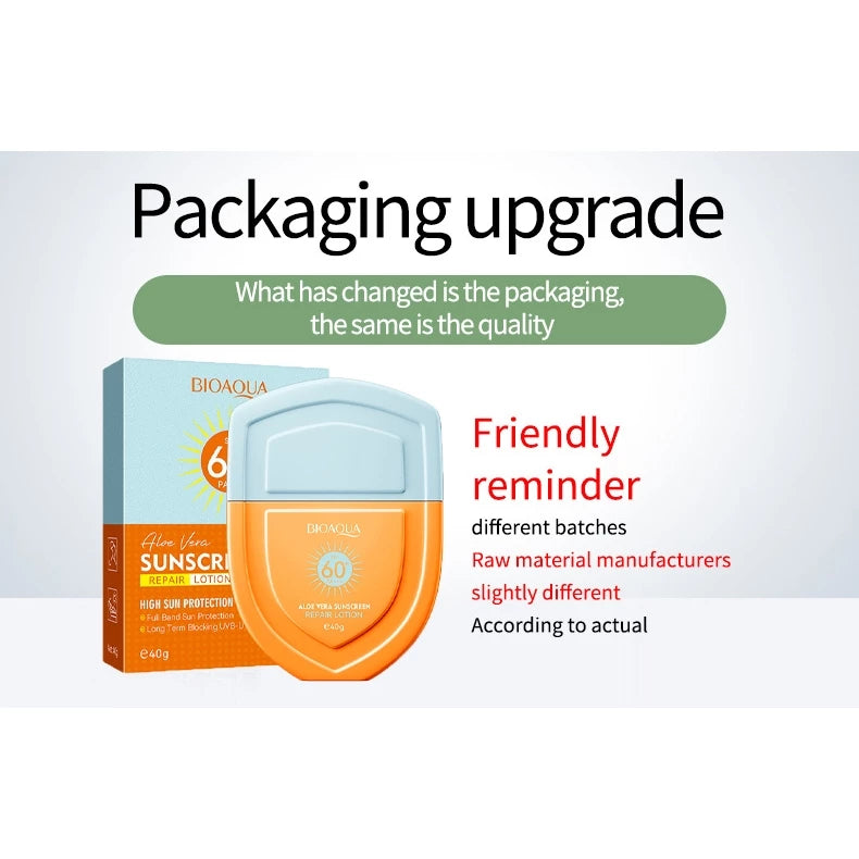 BIOAOUA Aloe Vera Premium Whitening Sunscreen Repair Cream SPF 60+ PA+++